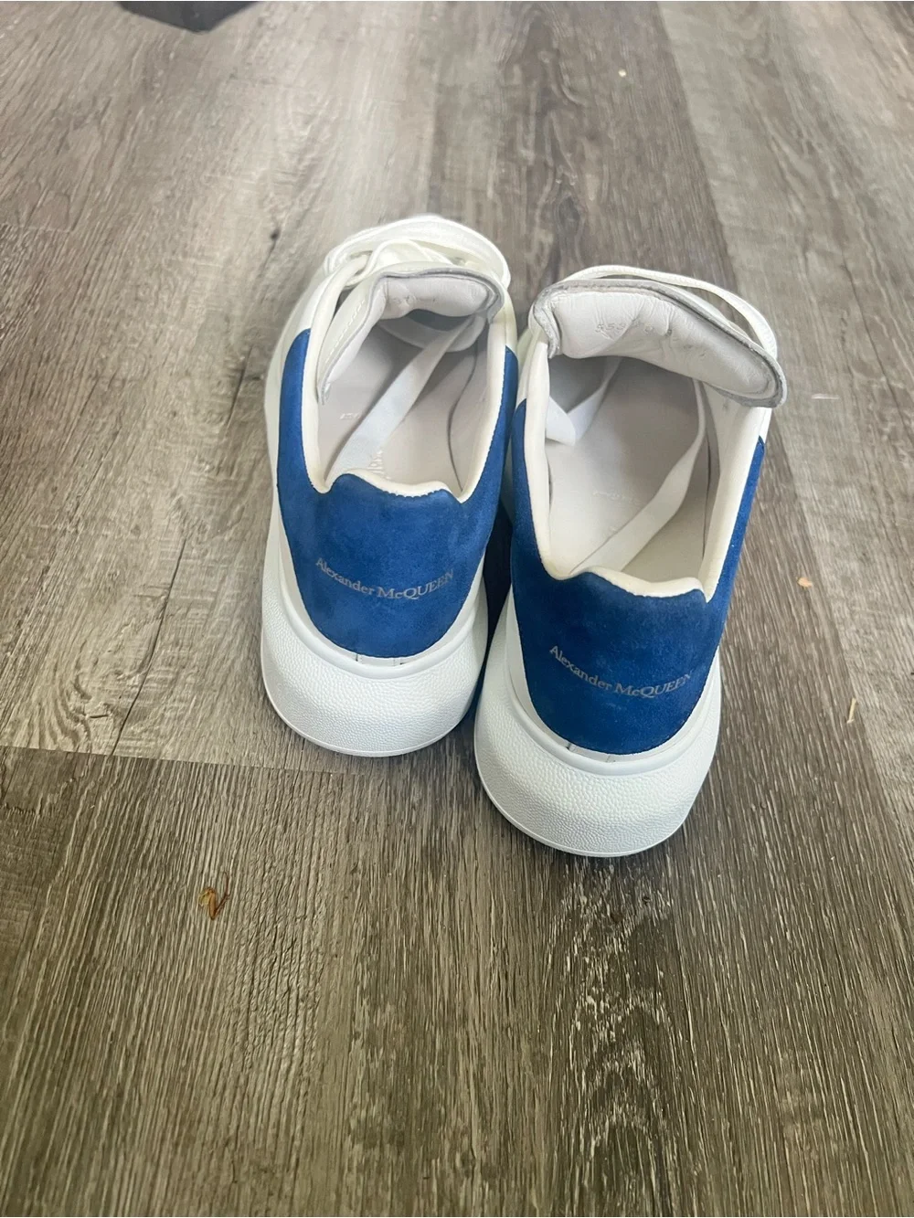 Alexander McQueen white leather
